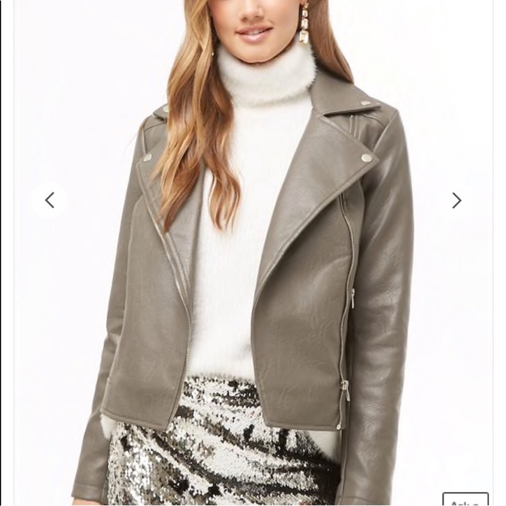 Faux Leather Moto Jacket 🆕